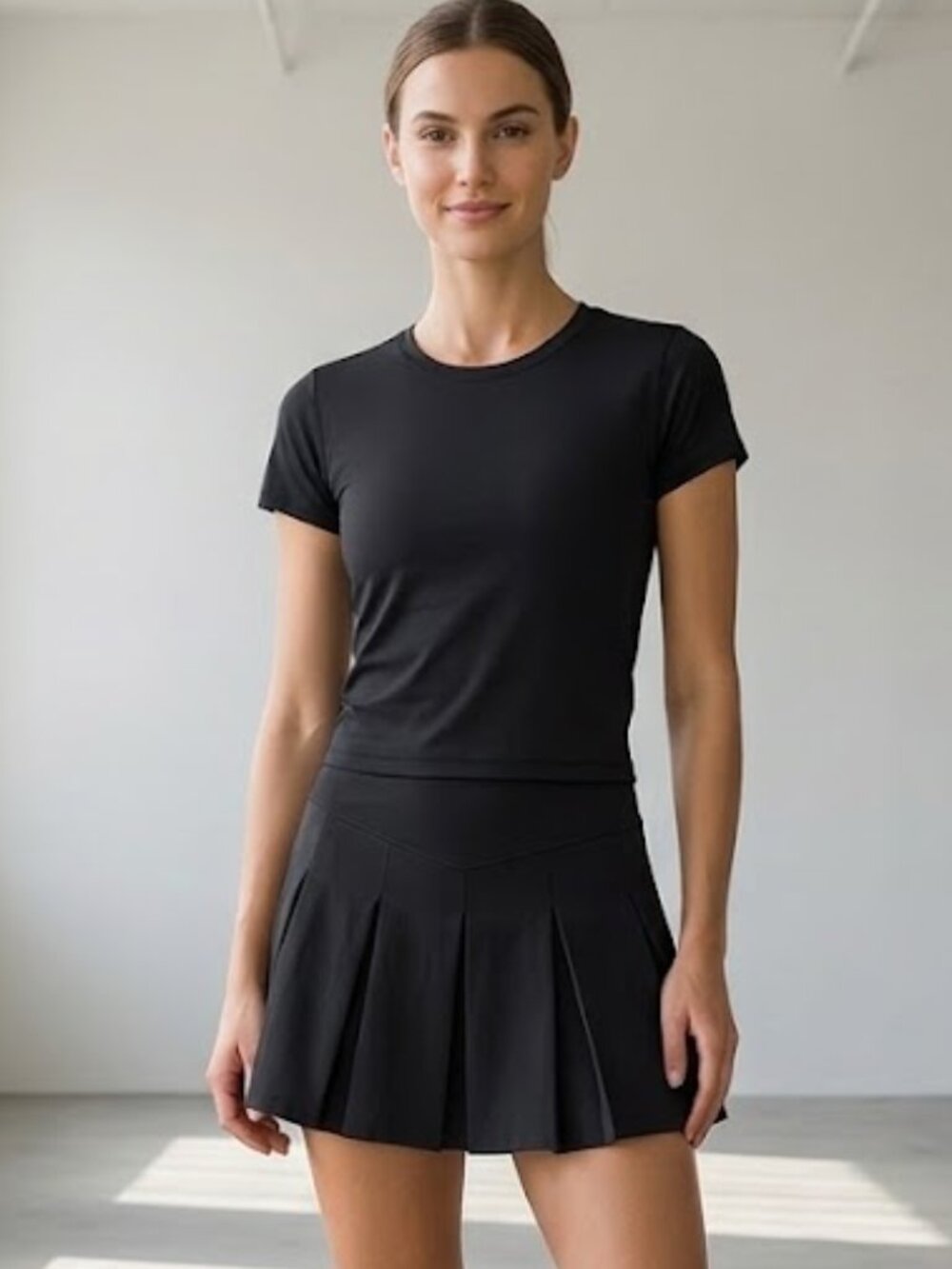 Refuge Size Small Micro Black Skort Short Skirt Pleated Goth Punk Emo Whimsigoth